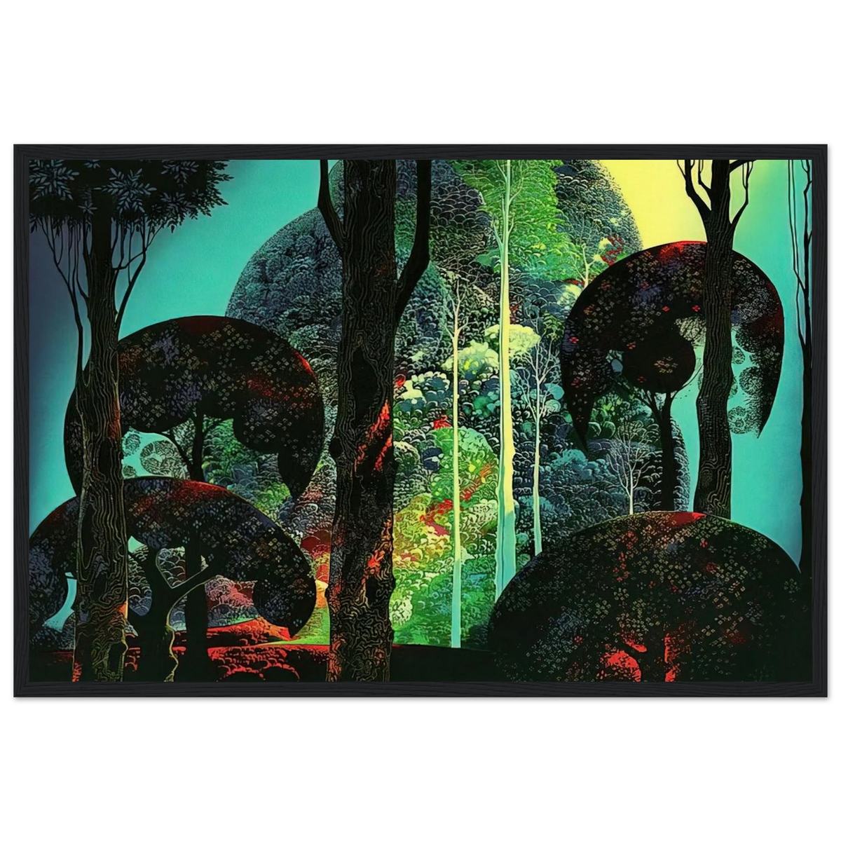 Fired by Sun Framed Poster | Eyvind Earle Framed Prints Wall Art | Eyvind Earle Prints