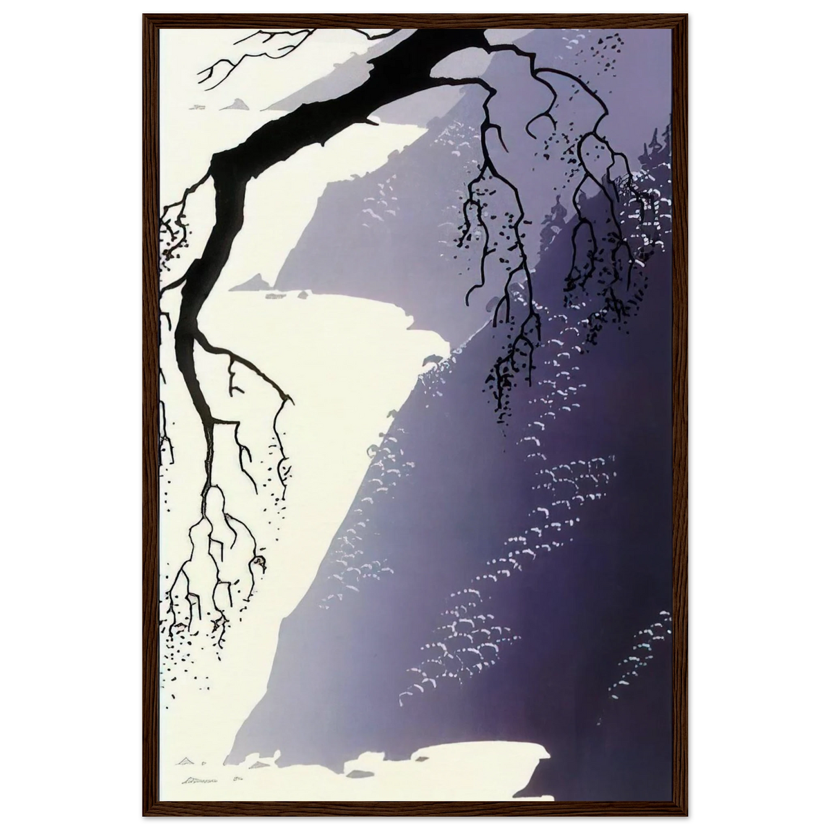 Gray Mist Framed Poster | Eyvind Earle Framed Prints Wall Art | Eyvind Earle Prints