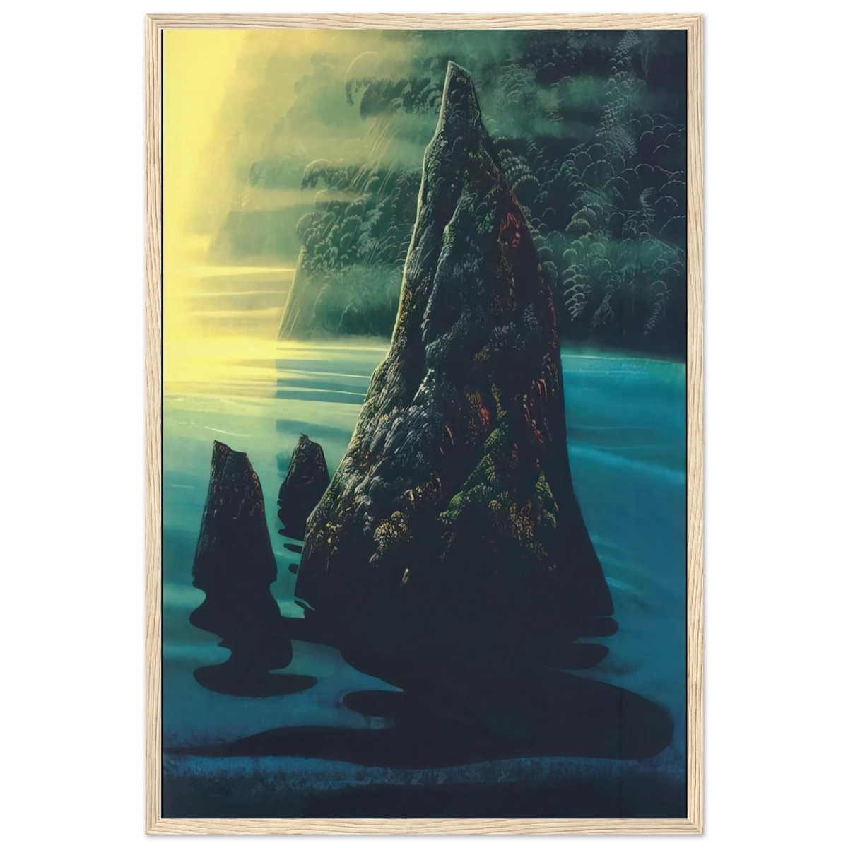 The Rock Framed Poster | Eyvind Earle Framed Prints Wall Art | Eyvind Earle Prints
