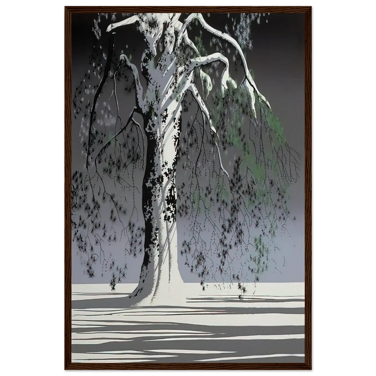 Fir Tree In Snow Framed Poster | Eyvind Earle Framed Prints Wall Art | Eyvind Earle Prints