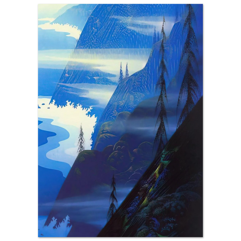 Stardust blue Poster | Eyvind Earle Poster | Eyvind Earle Prints