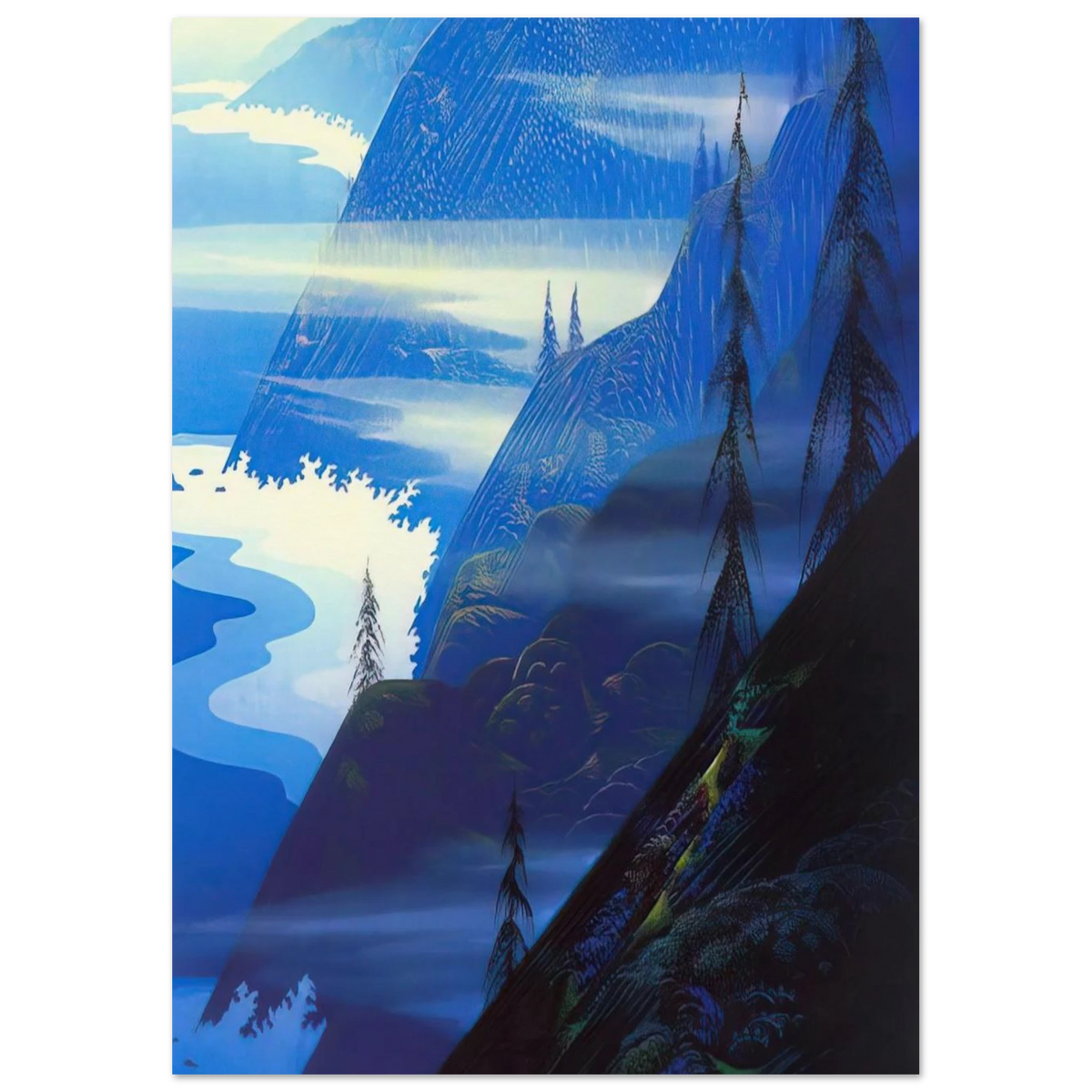 Stardust blue Poster | Eyvind Earle Poster | Eyvind Earle Prints