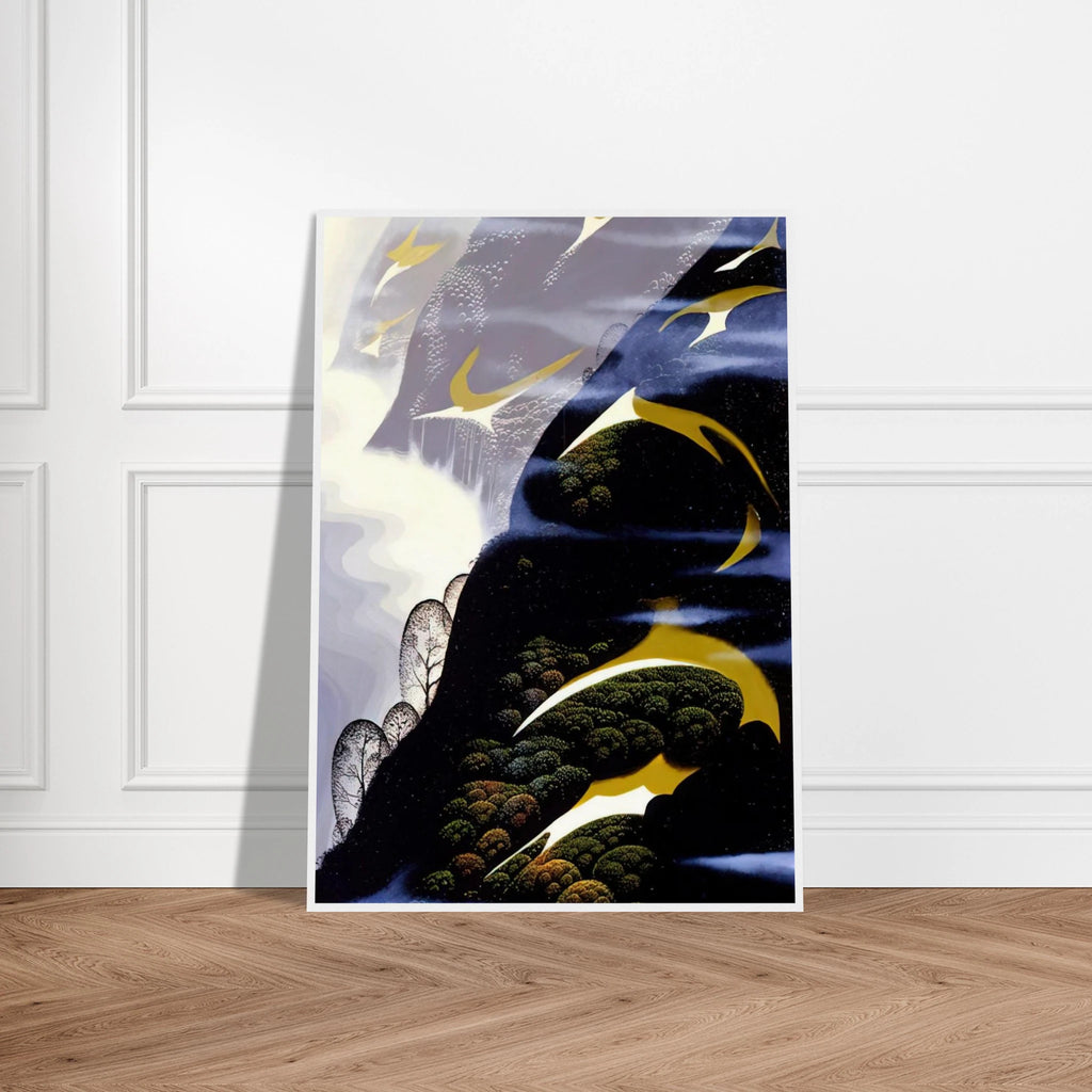 Copy of Sea mist and Pastures Framed Poster | Eyvind Earle Framed Prints Wall Art | Eyvind Earle Prints