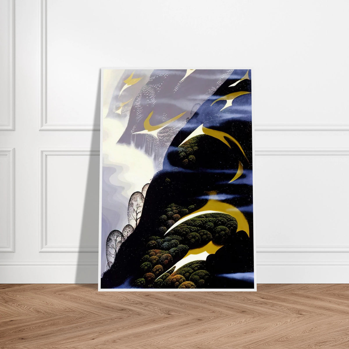 Copy of Sea mist and Pastures Framed Poster | Eyvind Earle Framed Prints Wall Art | Eyvind Earle Prints
