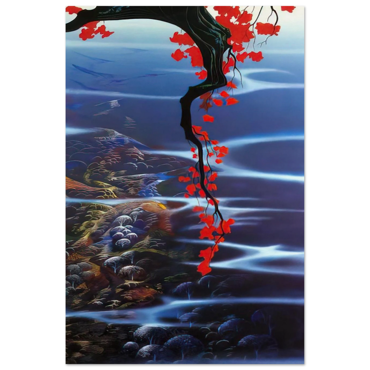 Red Leaves Poster | Eyvind Earle Poster | Eyvind Earle Prints