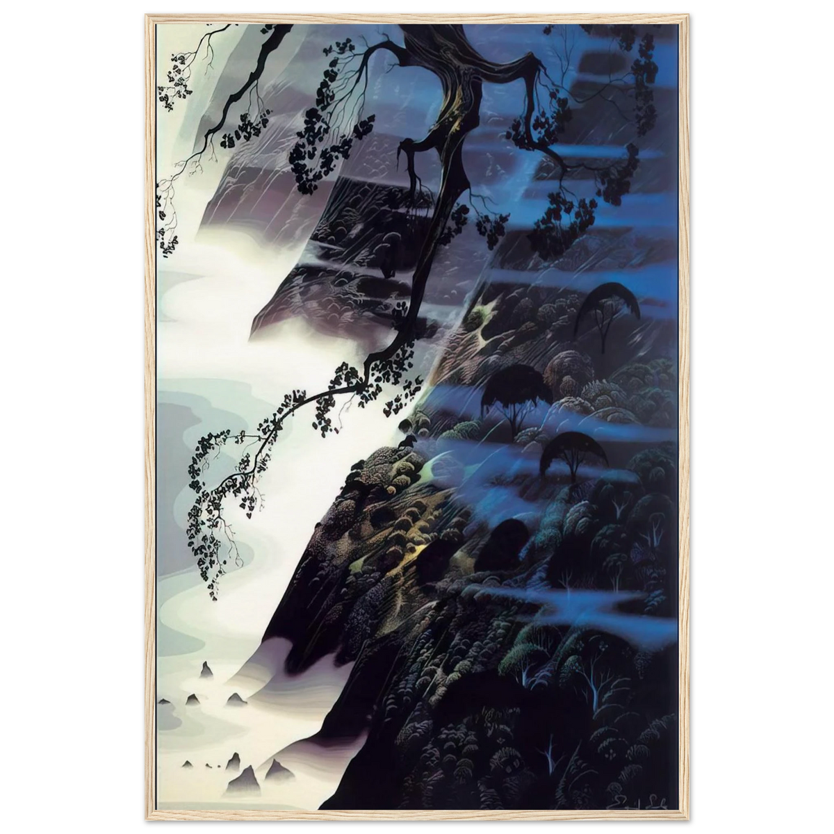 Sea Wind and Fog Framed Poster | Eyvind Earle Framed Prints Wall Art | Eyvind Earle Prints