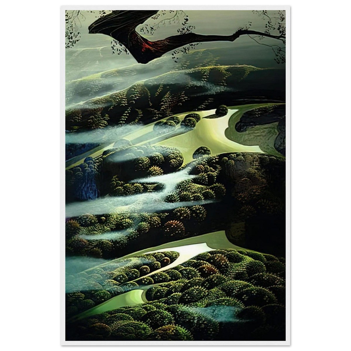 Carmel Valley Memory Framed Poster | Eyvind Earle Framed Prints Wall Art | Eyvind Earle Prints