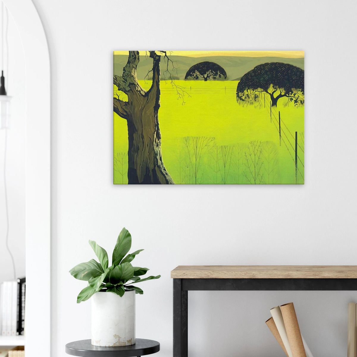 Mustard Field Canvas | Eyvind Earle Canvas | Eyvind Earle Prints