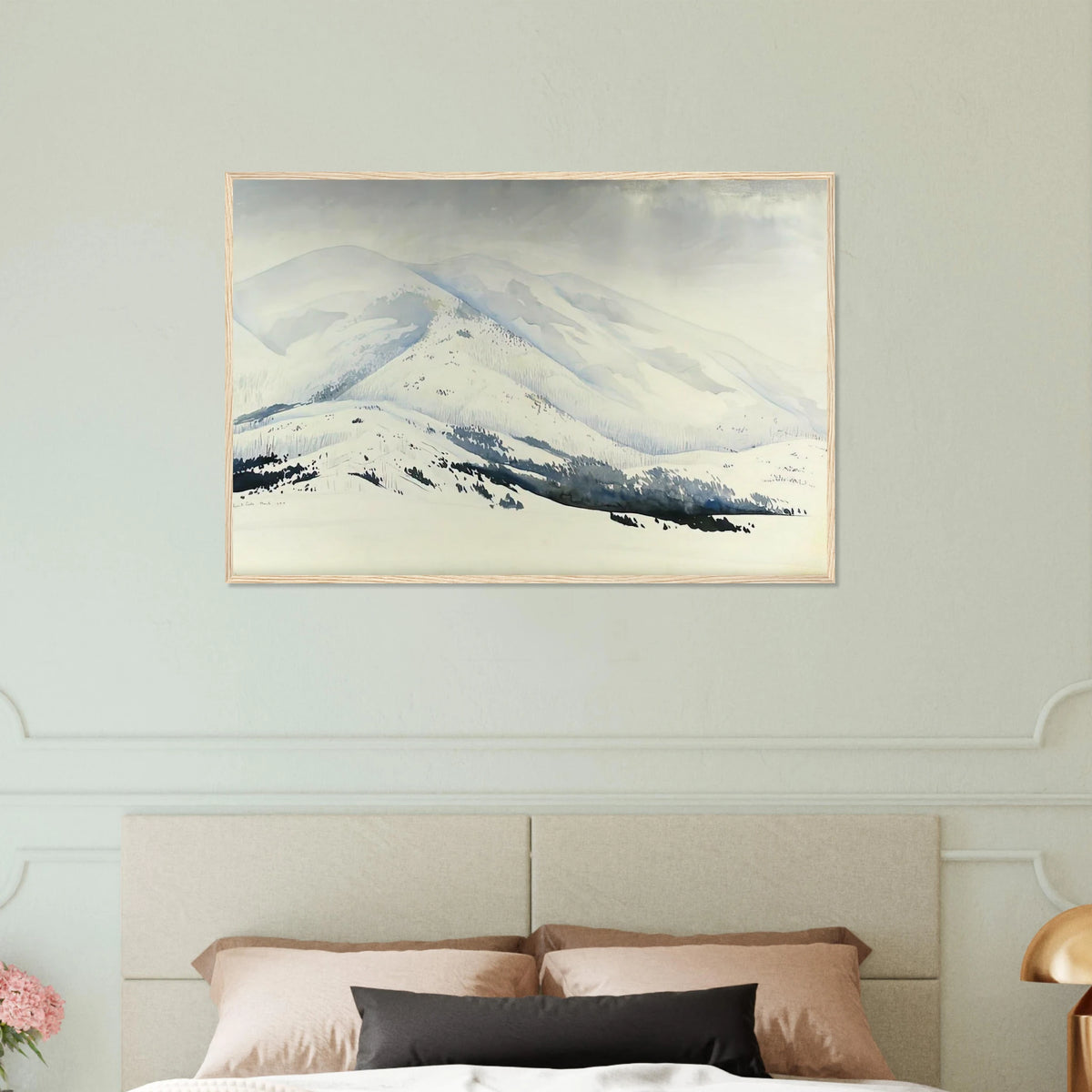Snowy Mountain Framed Poster | Eyvind Earle Framed Prints Wall Art | Eyvind Earle Prints
