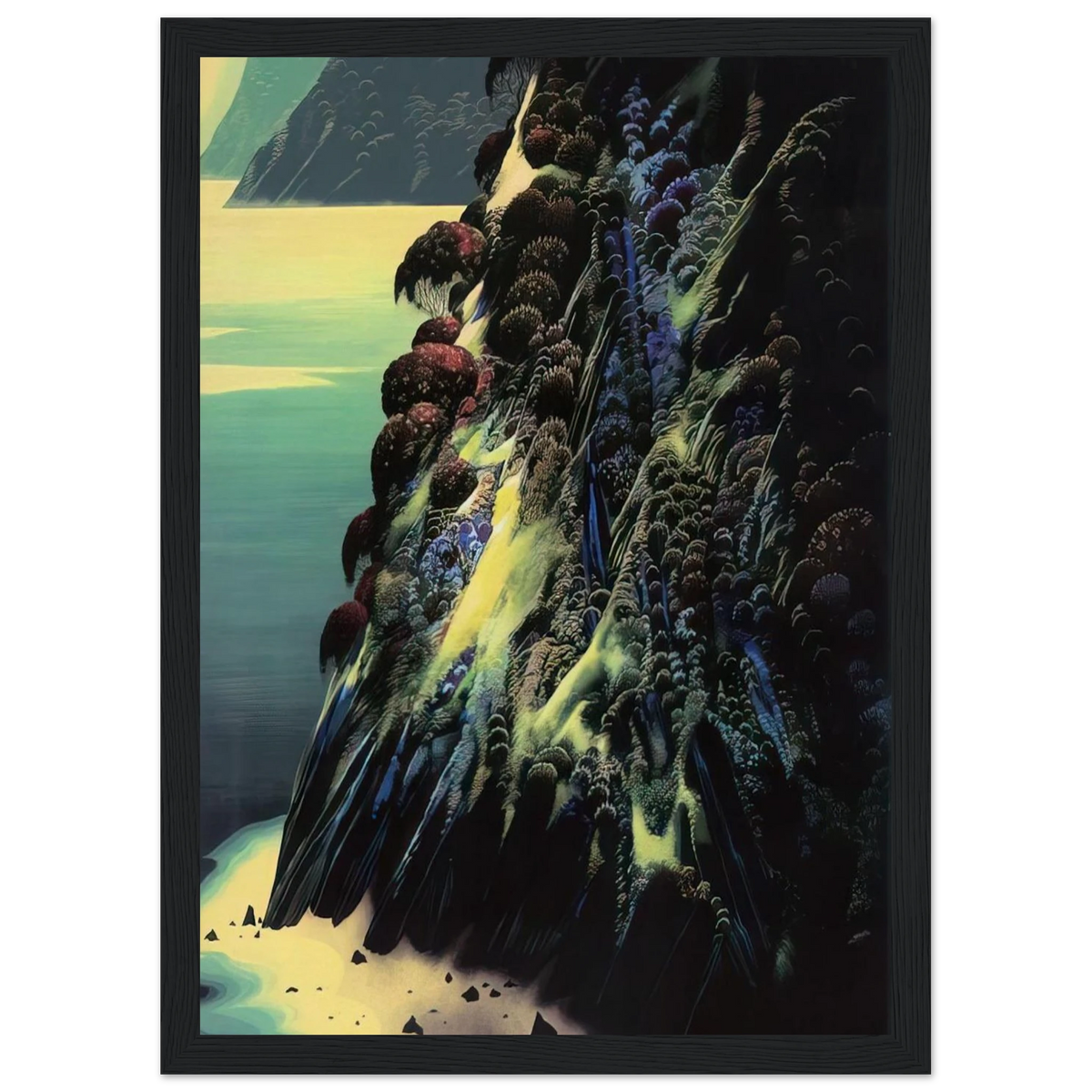 Big Sur Poem Framed Poster | Eyvind Earle Framed Prints Wall Art | Eyvind Earle Prints