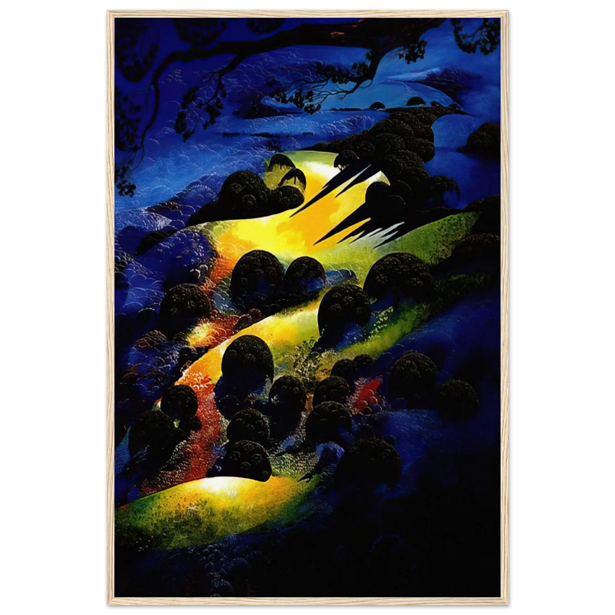 Sunset Flame Framed Poster | Eyvind Earle Framed Prints Wall Art | Eyvind Earle Prints