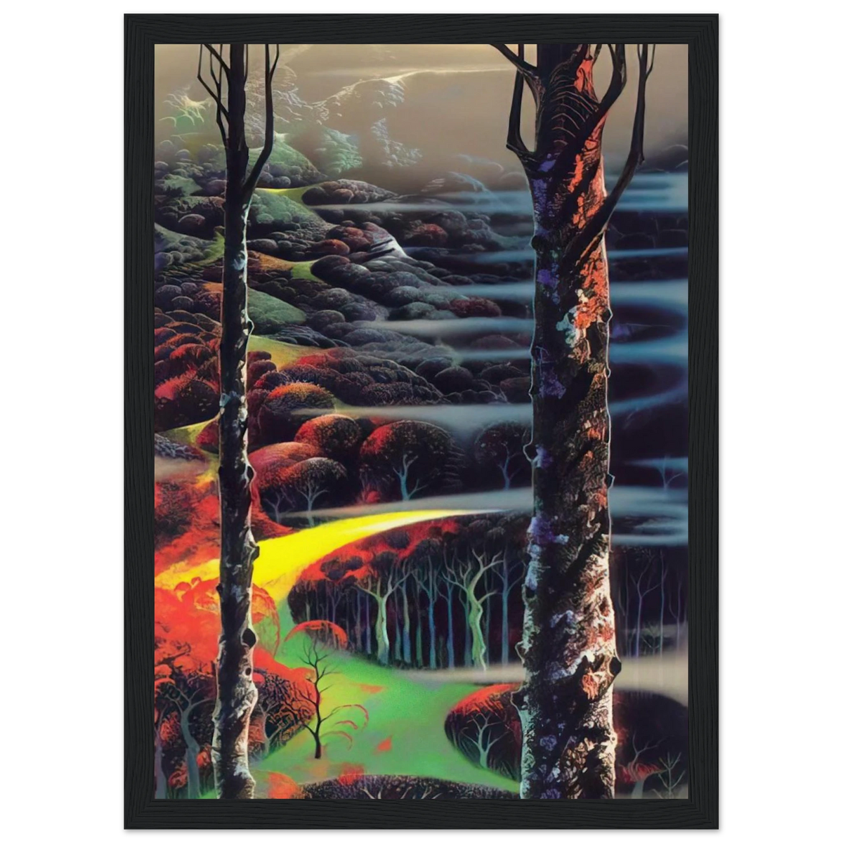 A Touch of Autumn Framed Poster | Eyvind Earle Framed Prints Wall Art | Eyvind Earle Prints