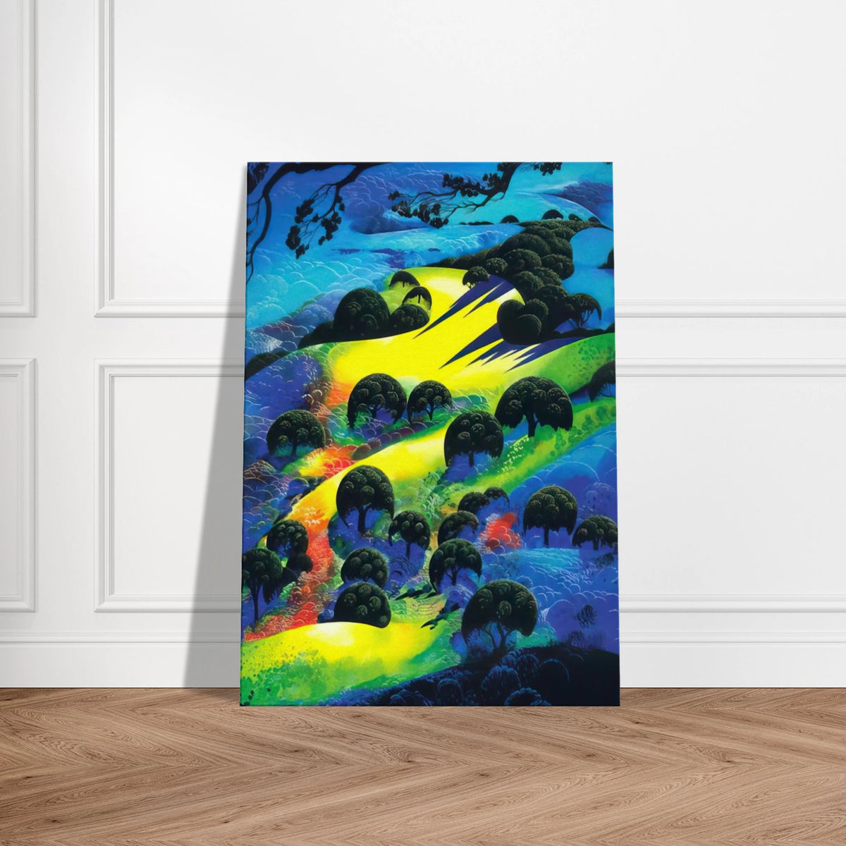 Fading Sunset Flame Canvas | Eyvind Earle Canvas | Eyvind Earle Prints