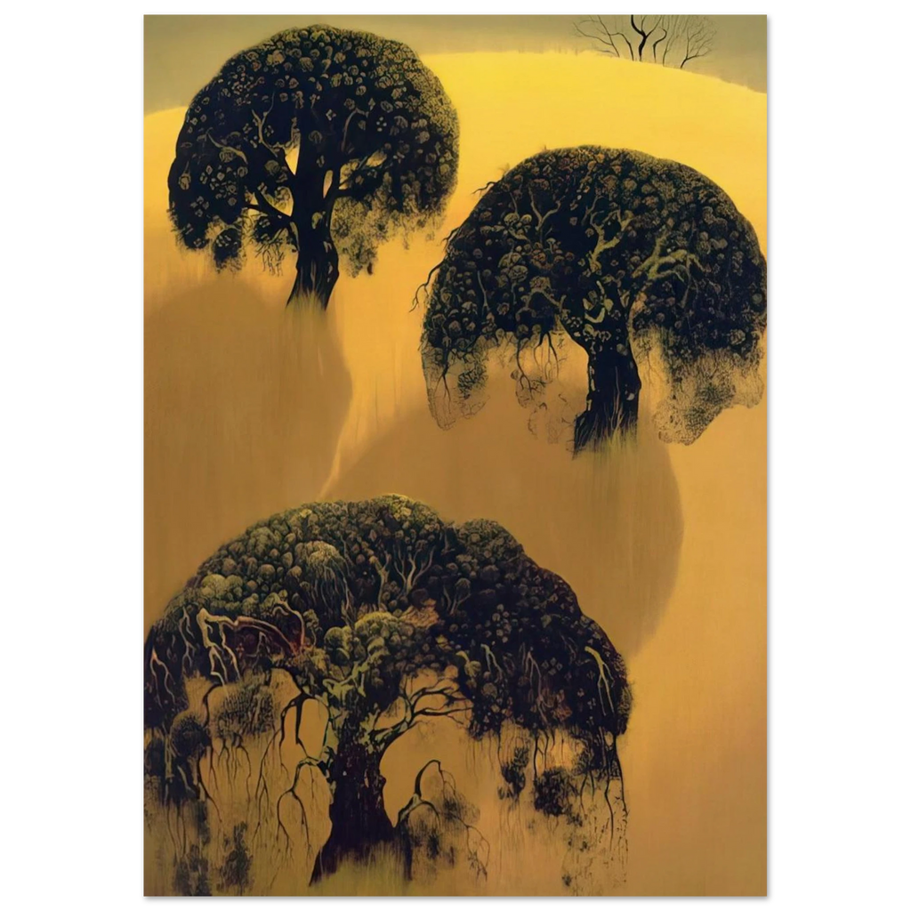Three Oaks Poster | Eyvind Earle Poster | Eyvind Earle Prints