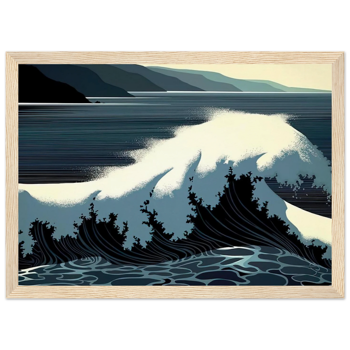 A Sounding of Surf Framed Poster | Eyvind Earle Framed Prints Wall Art | Eyvind Earle Prints