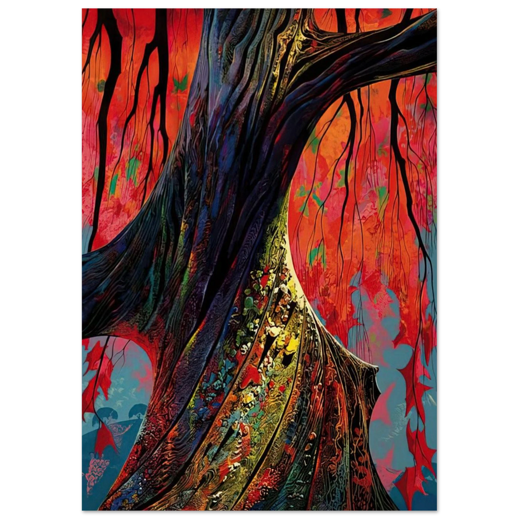 Fire red and gold Poster | Eyvind Earle Poster | Eyvind Earle Prints