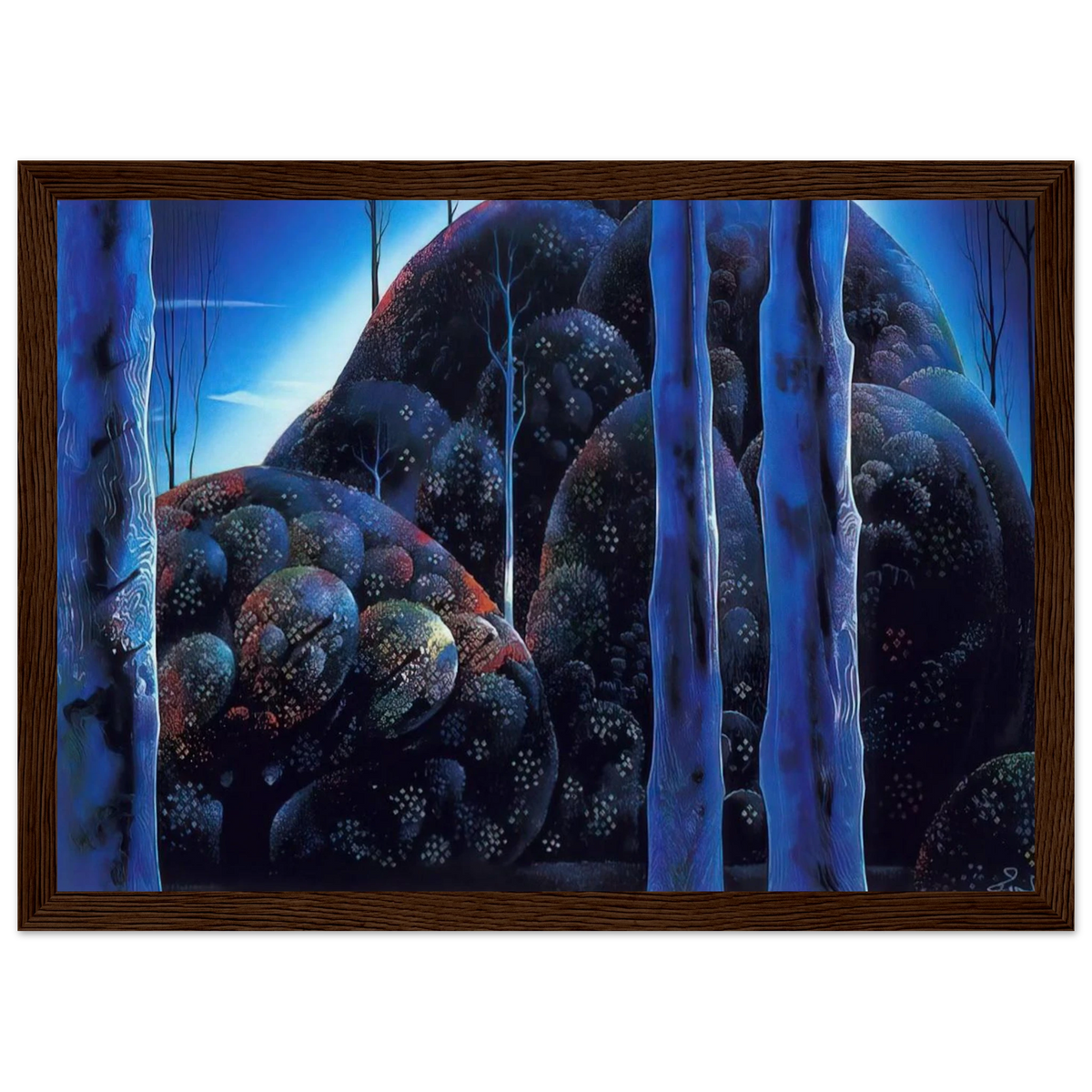 Moonlit Eucalyptus Framed Poster | Eyvind Earle Framed Prints Wall Art | Eyvind Earle Prints