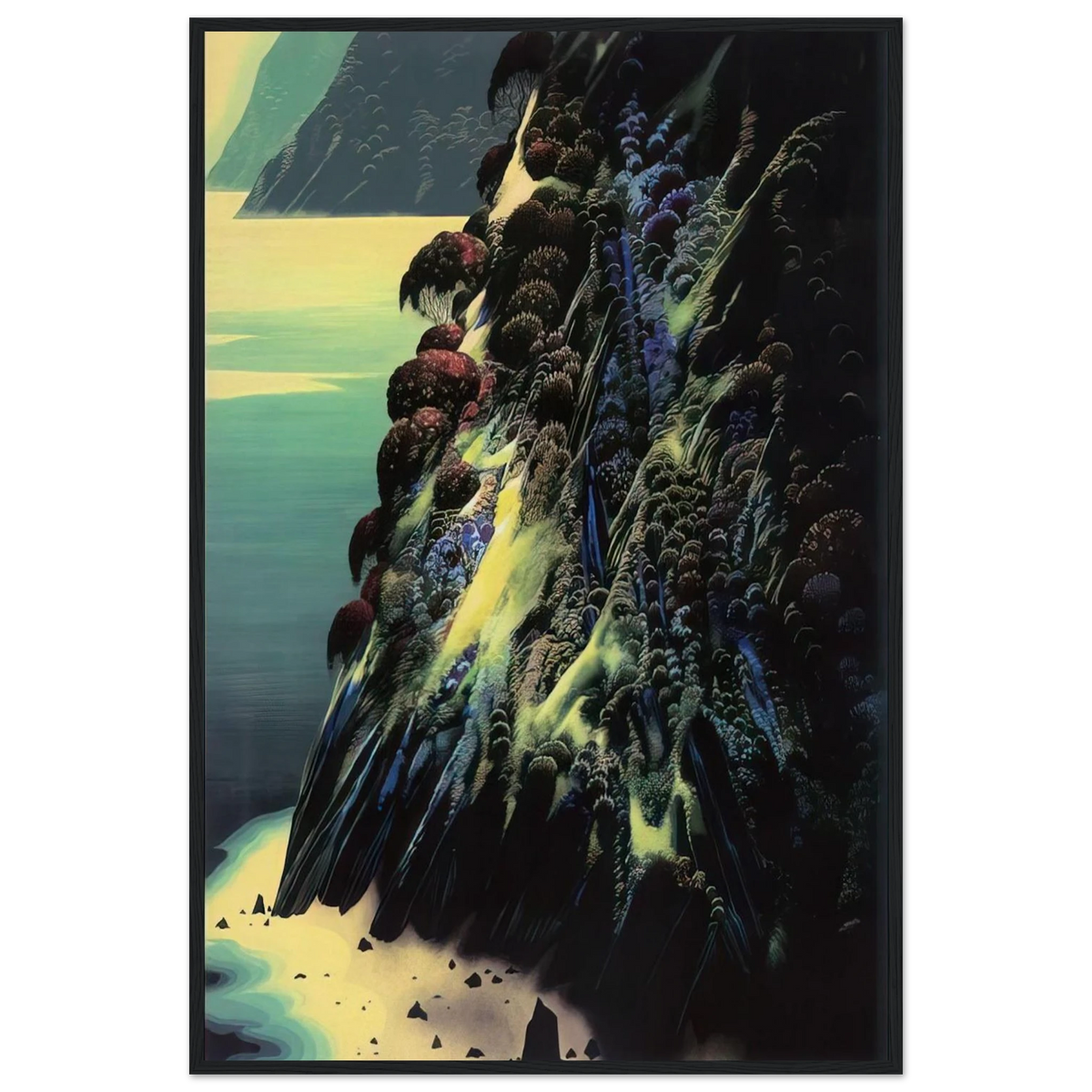 Big Sur Poem Framed Poster | Eyvind Earle Framed Prints Wall Art | Eyvind Earle Prints