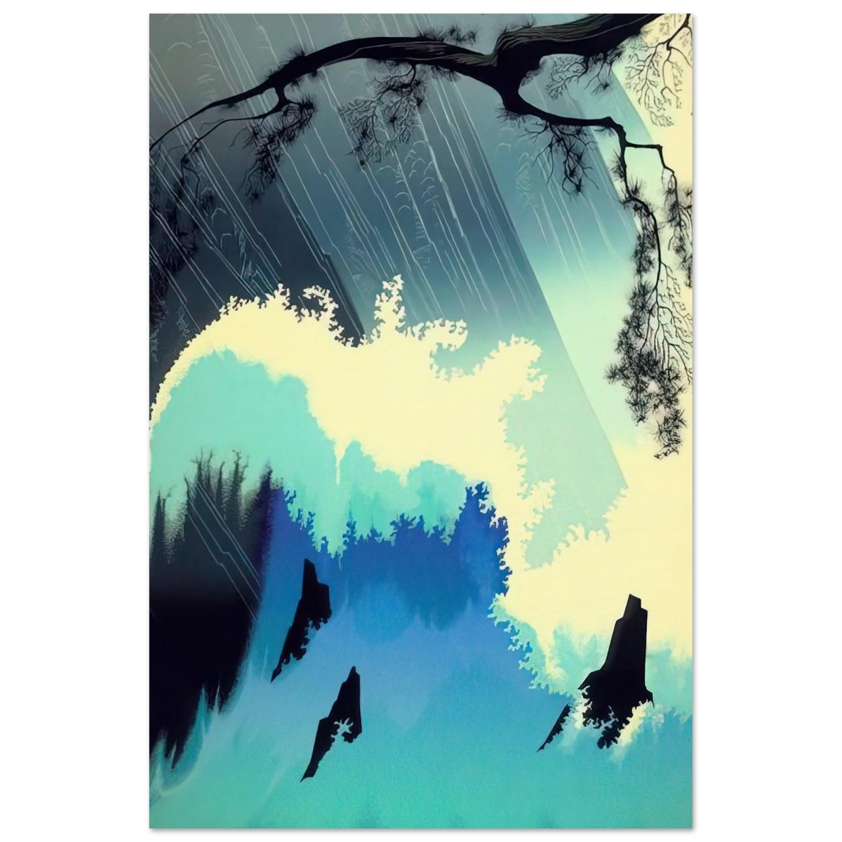 Ocean Splash Poster | Eyvind Earle Poster | Eyvind Earle Prints