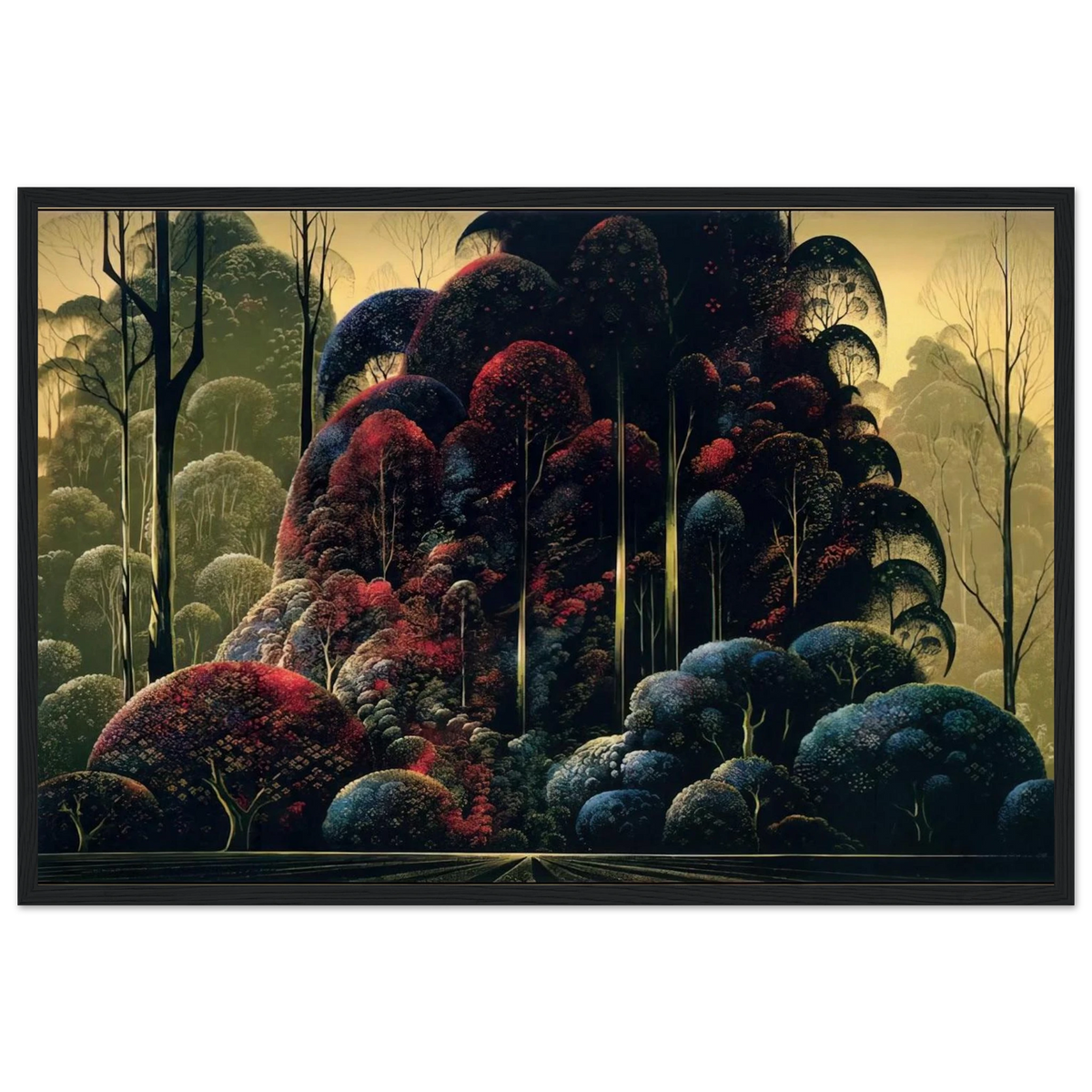 Wind Breaks Framed Poster | Eyvind Earle Framed Prints Wall Art | Eyvind Earle Prints