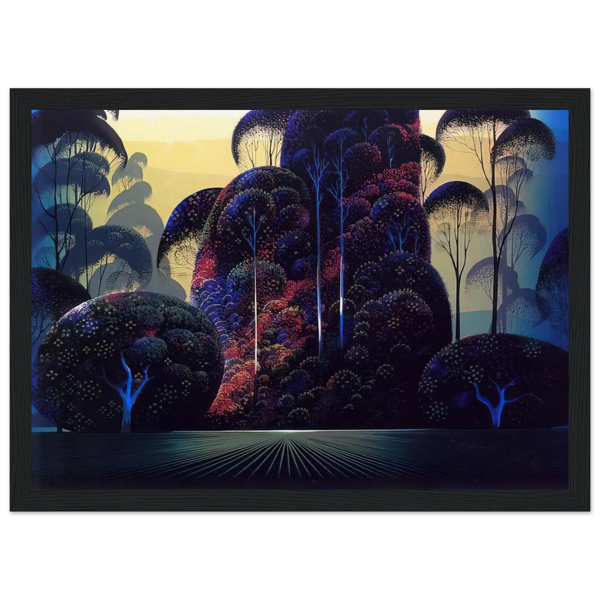Mendocino Framed Poster | Eyvind Earle Framed Prints Wall Art | Eyvind Earle Prints