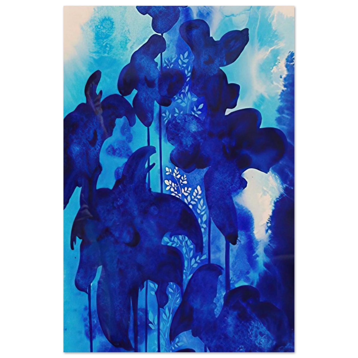Blue Floral Poster | Eyvind Earle Poster | Eyvind Earle Prints