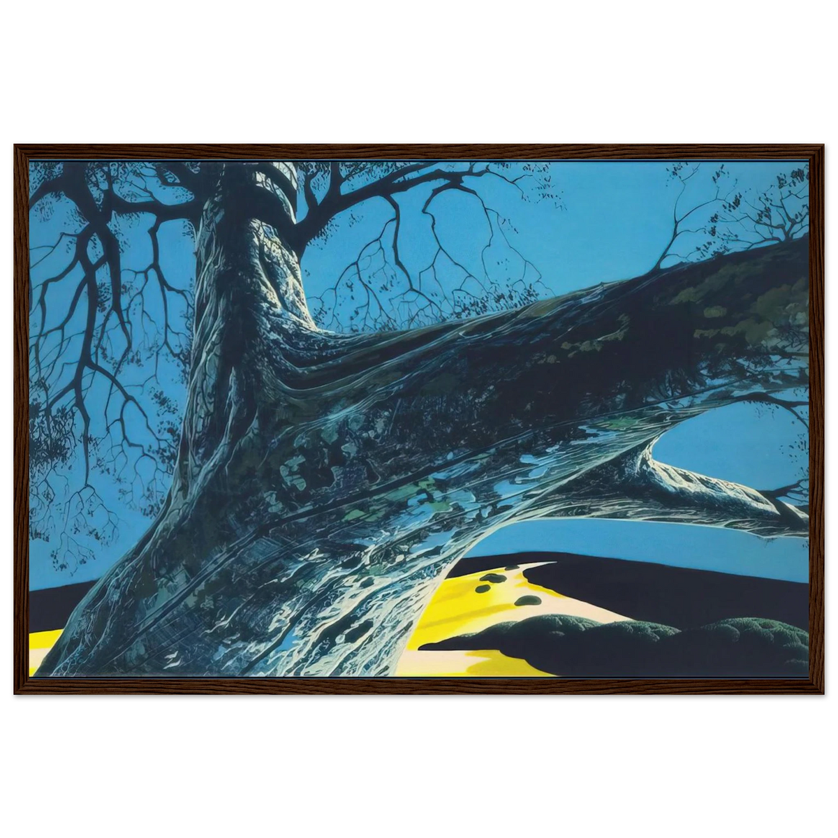 Distant Meadow Framed Poster | Eyvind Earle Framed Prints Wall Art | Eyvind Earle Prints