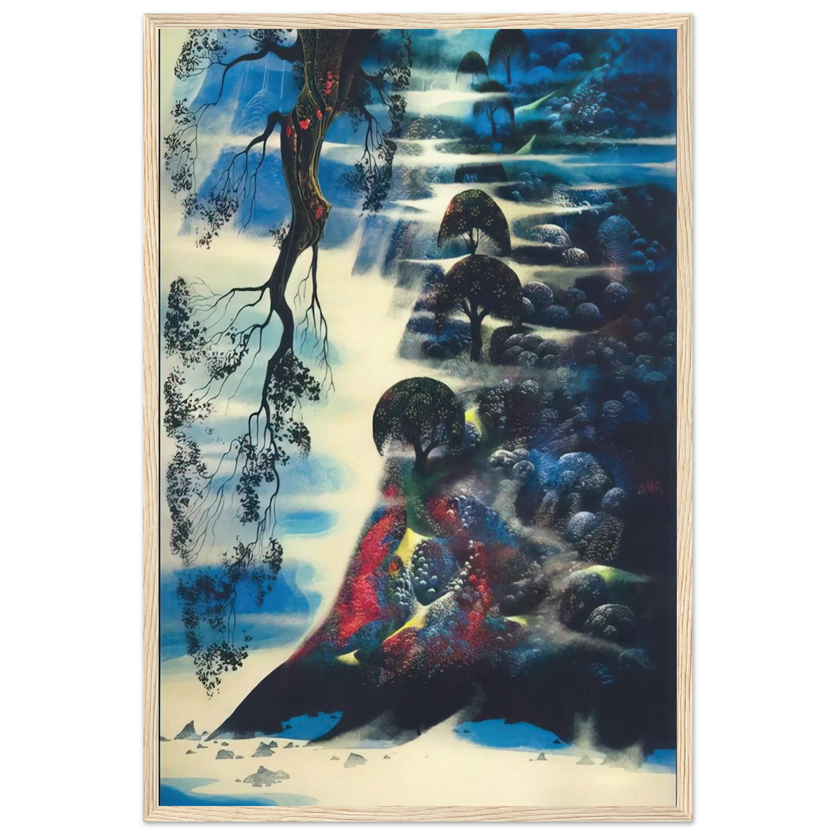 Summer Morning Mist Framed Poster | Eyvind Earle Framed Prints Wall Art | Eyvind Earle Prints