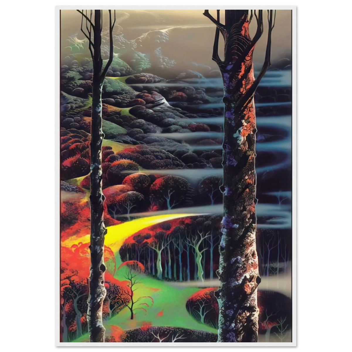 A Touch of Autumn Framed Poster | Eyvind Earle Framed Prints Wall Art | Eyvind Earle Prints