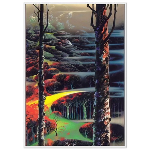 A Touch of Autumn Framed Poster | Eyvind Earle Framed Prints Wall Art | Eyvind Earle Prints