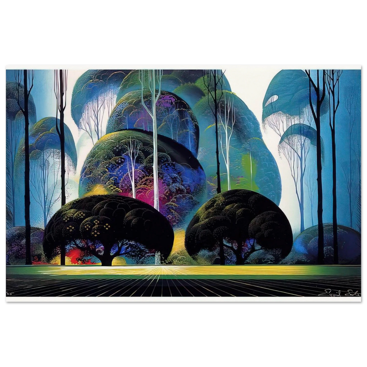 Green Forest Poster | Eyvind Earle Poster | Eyvind Earle Prints