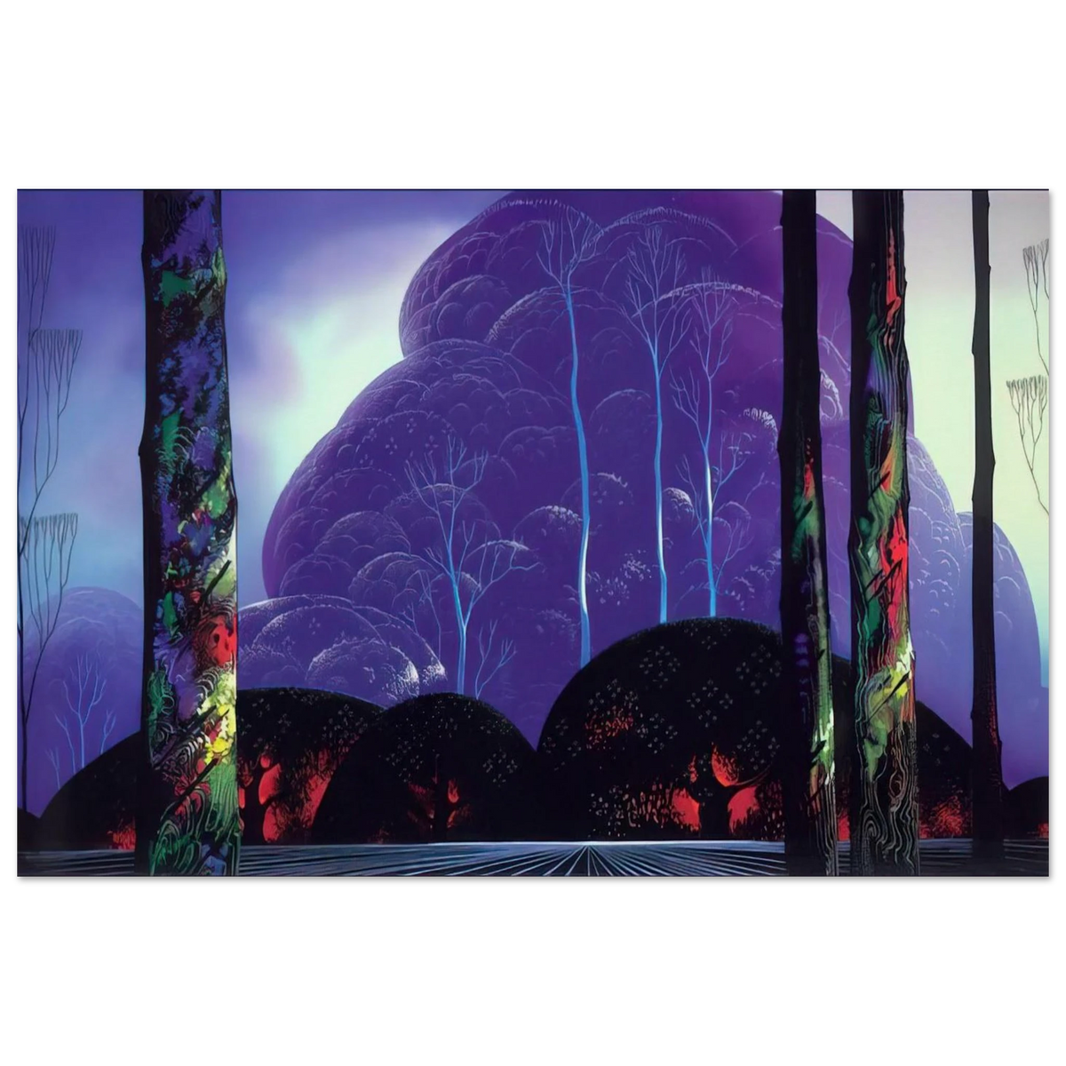 Purple Sunset Poster | Eyvind Earle Poster | Eyvind Earle Prints