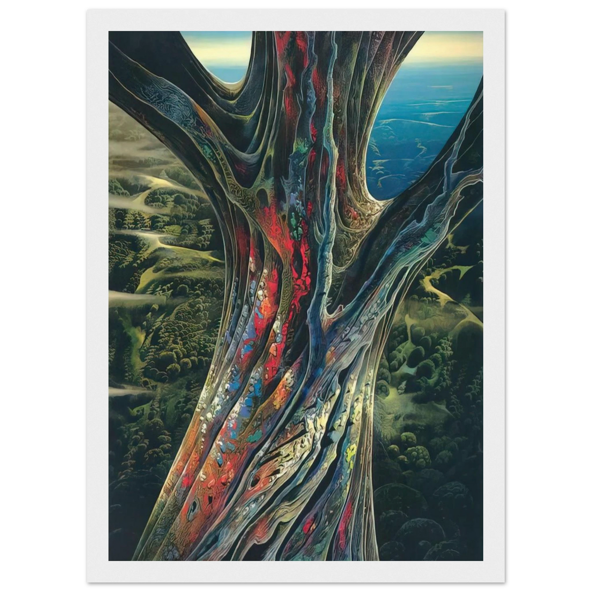 The Great Jewel Tree Framed Poster | Eyvind Earle Framed Prints Wall Art | Eyvind Earle Prints