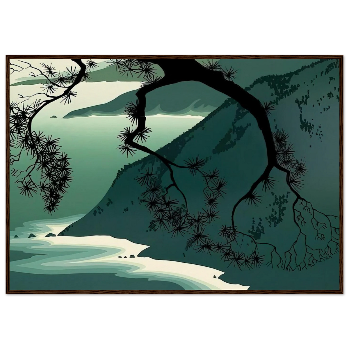 Quiet Evening Framed Poster | Eyvind Earle Framed Prints Wall Art | Eyvind Earle Prints