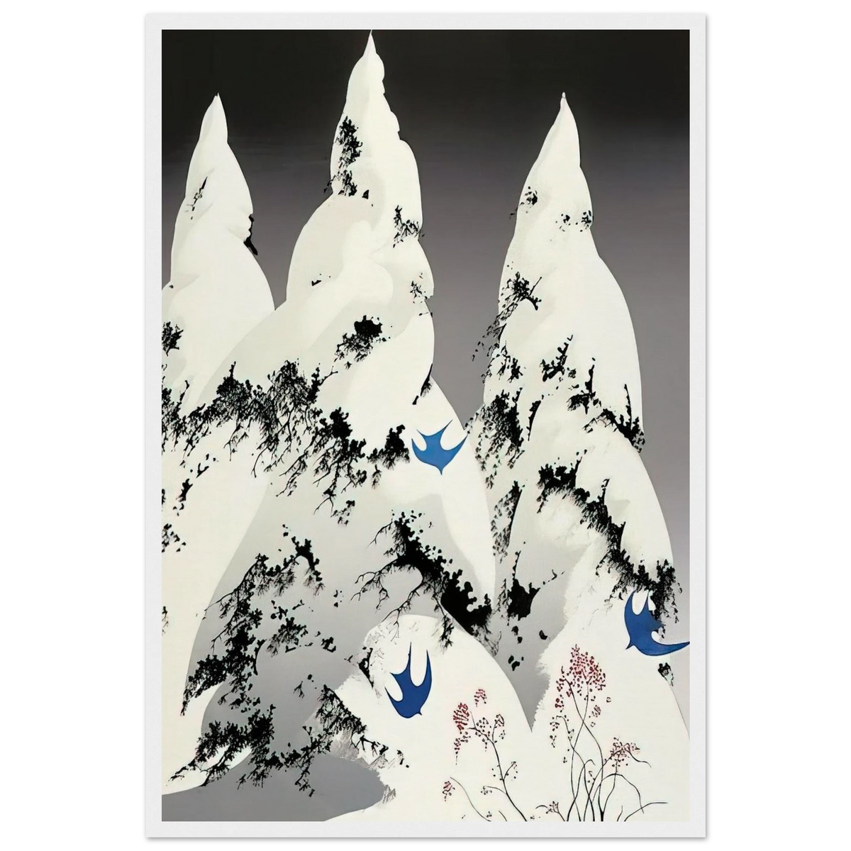 Winter Pine Framed Poster | Eyvind Earle Framed Prints Wall Art | Eyvind Earle Prints