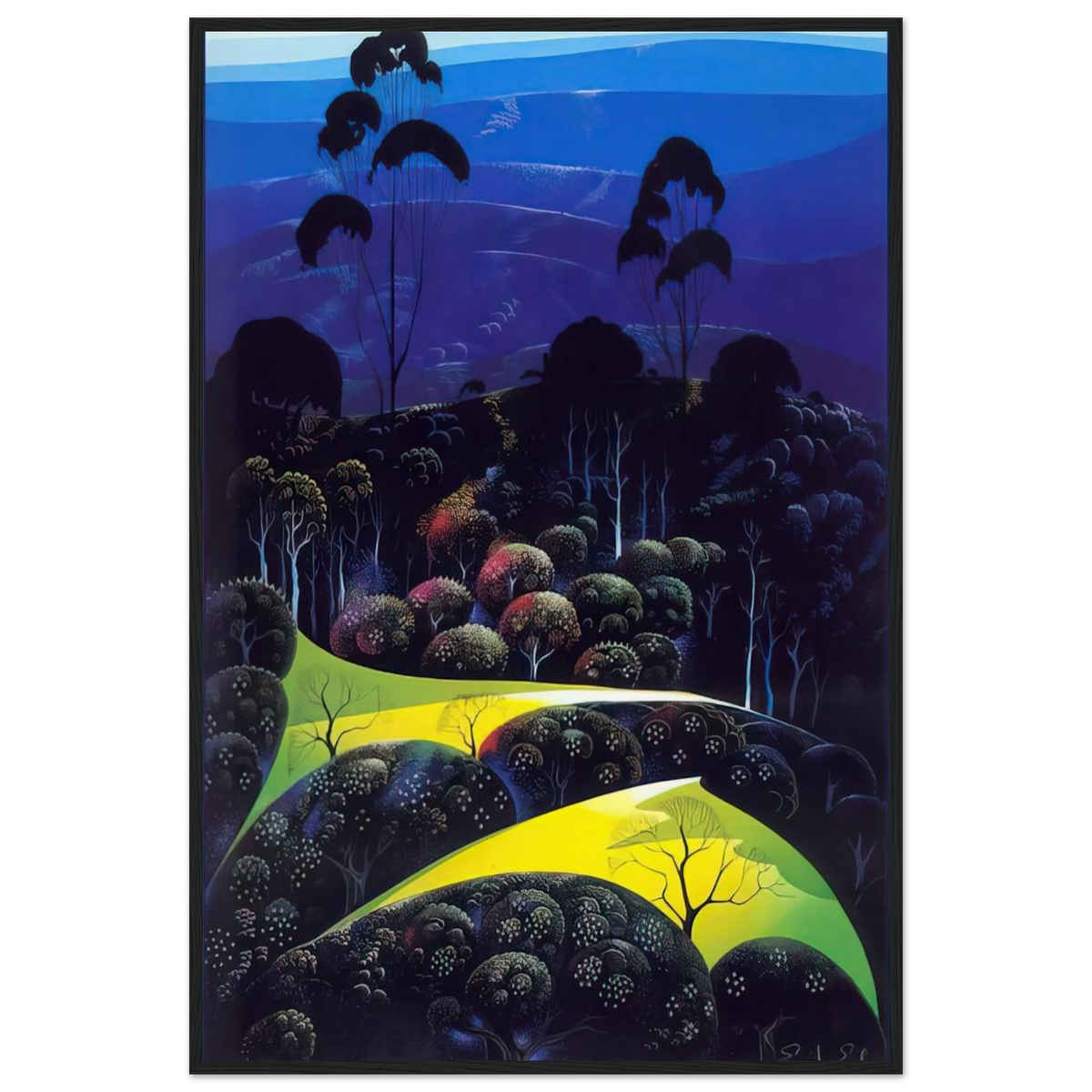 Inland from the Sea Framed Poster | Eyvind Earle Framed Prints Wall Art | Eyvind Earle Prints