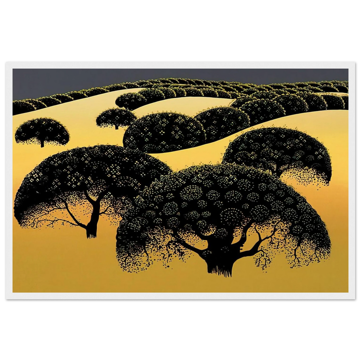 Santa Ynez Oaks Framed Poster | Eyvind Earle Framed Prints Wall Art | Eyvind Earle Prints