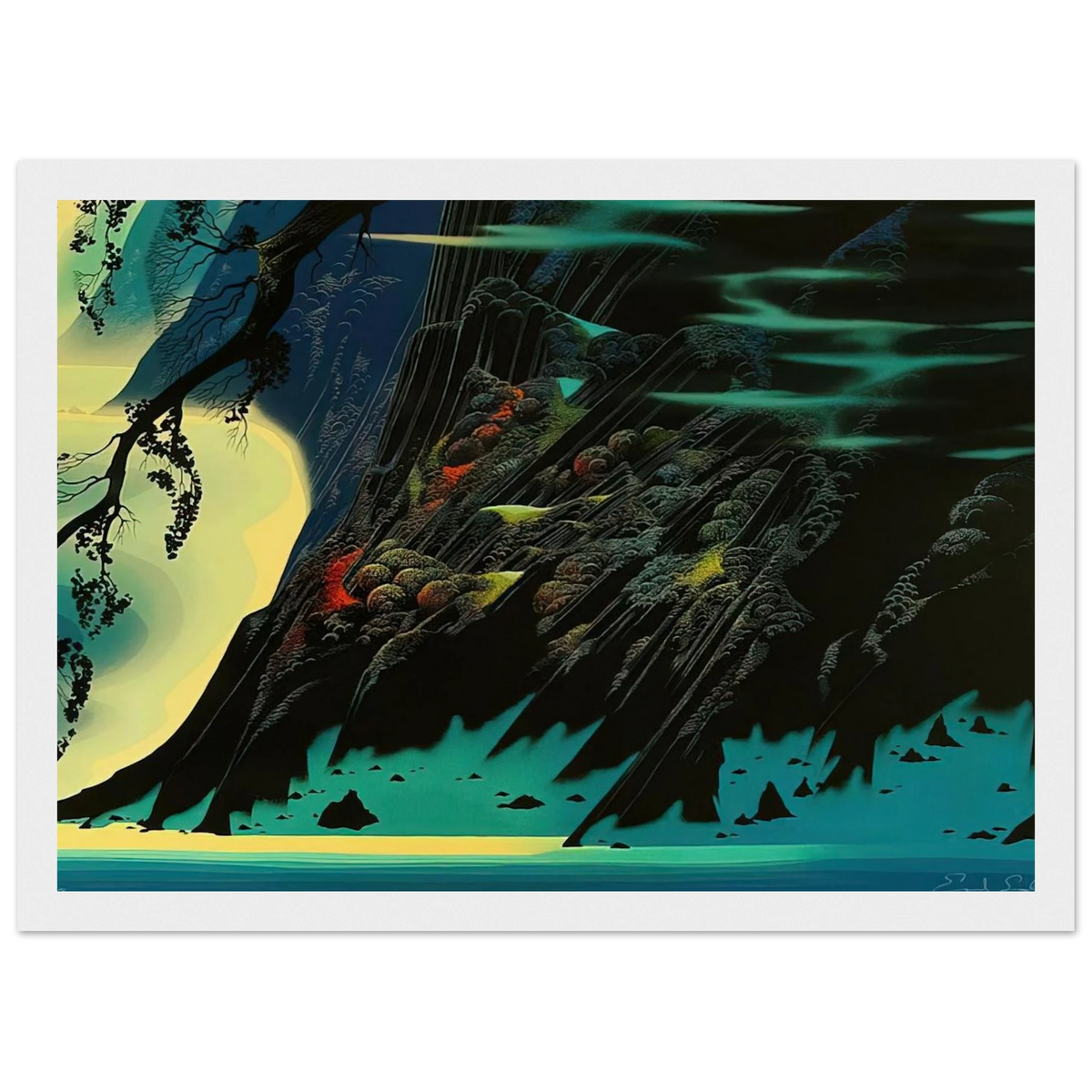 Coastal Magic Framed Poster | Eyvind Earle Framed Prints Wall Art | Eyvind Earle Prints