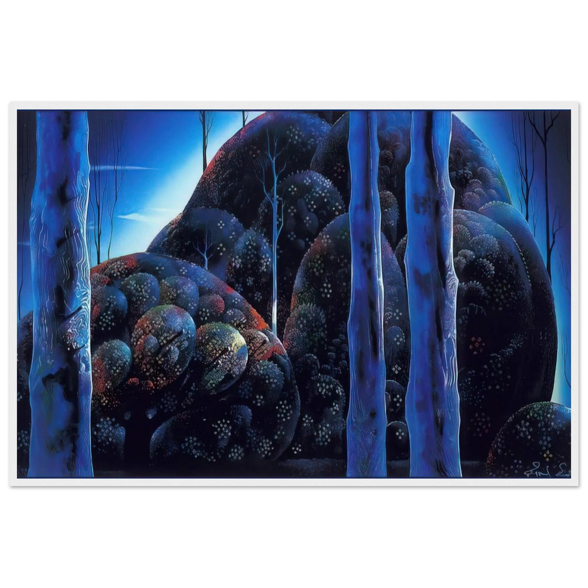 Moonlit Eucalyptus Framed Poster | Eyvind Earle Framed Prints Wall Art | Eyvind Earle Prints