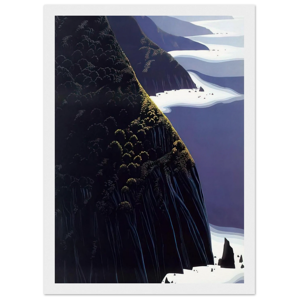 Gray Big Sur Framed Poster | Eyvind Earle Framed Prints Wall Art | Eyvind Earle Prints