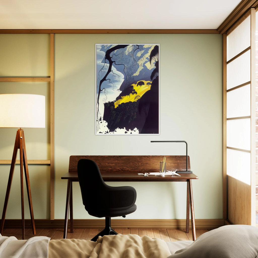 Carmel Highlands Framed Poster | Eyvind Earle Framed Prints Wall Art | Eyvind Earle Prints