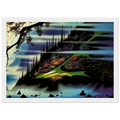 Pasture Through the Fog Framed Poster | Eyvind Earle Framed Prints Wall Art | Eyvind Earle Prints