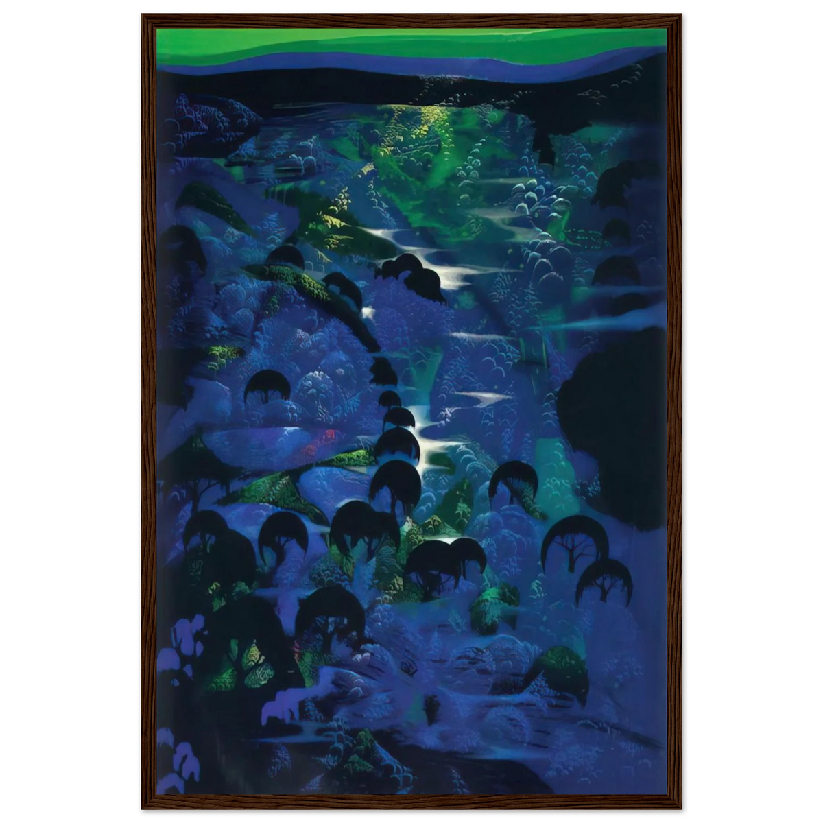 Beneath an Emerald Sky Framed Poster | Eyvind Earle Framed Prints Wall Art | Eyvind Earle Prints
