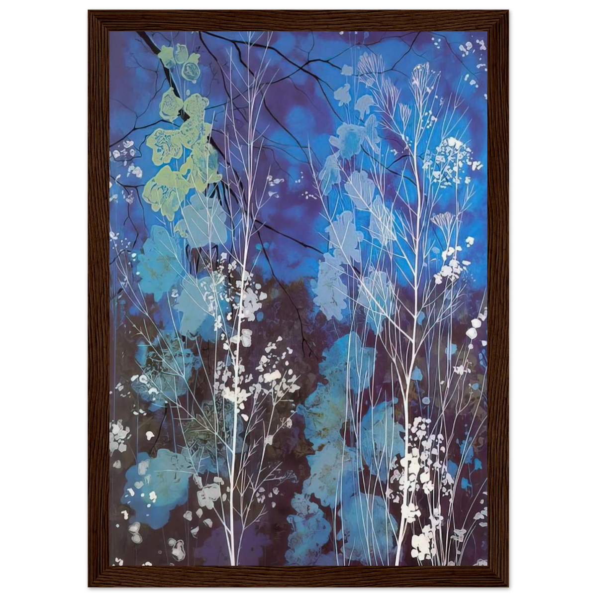 Delphinium Framed Poster | Eyvind Earle Framed Prints Wall Art | Eyvind Earle Prints