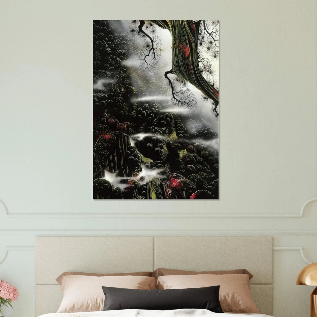 Wisps of Fog and Branch Canvas | Eyvind Earle Canvas | Eyvind Earle Prints