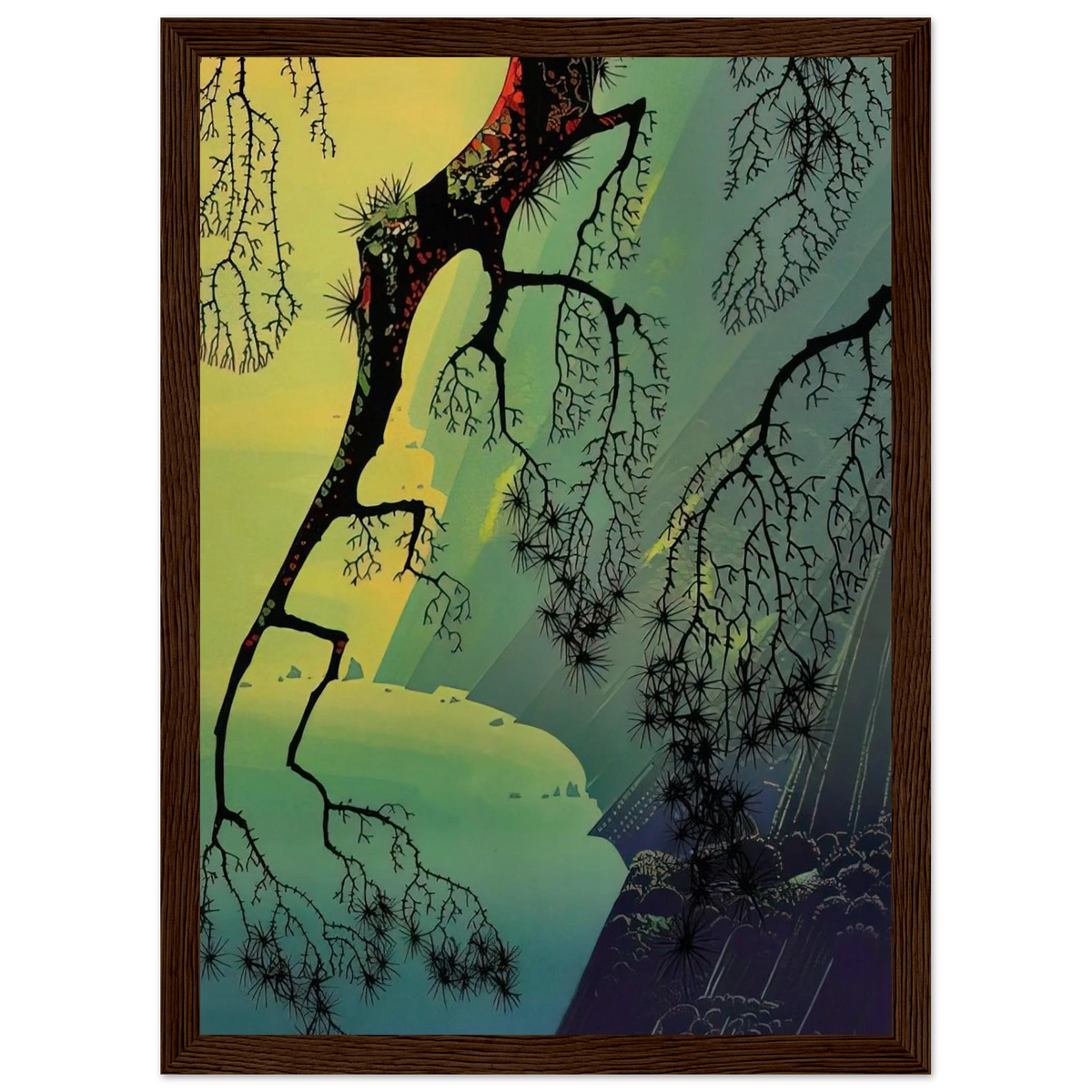 Fog Mist Framed Poster | Eyvind Earle Framed Prints Wall Art | Eyvind Earle Prints