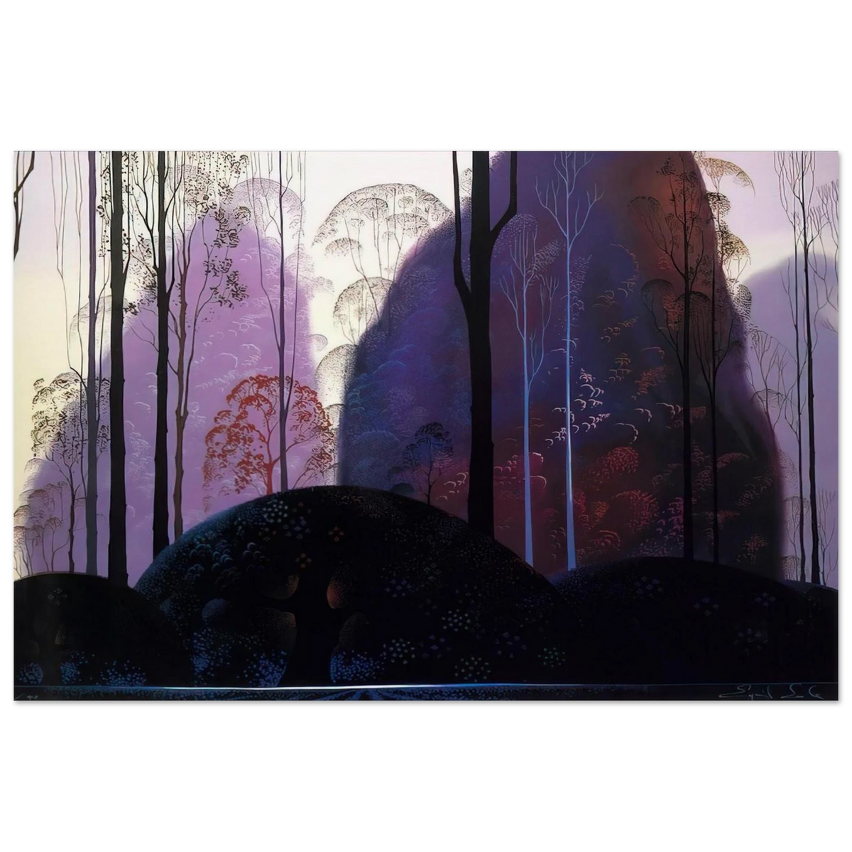 Mauve Redand Purple Poster | Eyvind Earle Poster | Eyvind Earle Prints