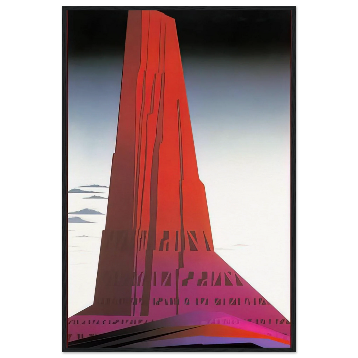 Desert Skyscraper Framed Poster | Eyvind Earle Framed Prints Wall Art | Eyvind Earle Prints