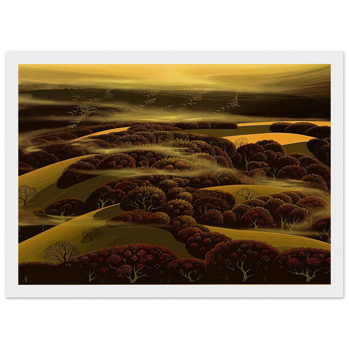 When the Fog Rolls In Framed Poster | Eyvind Earle Framed Prints Wall Art | Eyvind Earle Prints