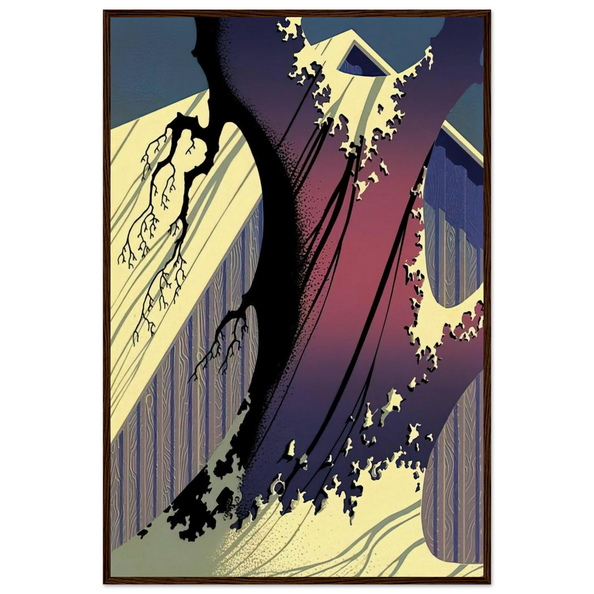 Mauve Barn Framed Poster | Eyvind Earle Framed Prints Wall Art | Eyvind Earle Prints